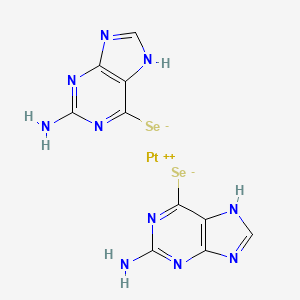 molecular formula C10H8N10PtSe2 B1249104 Platinum selenoguanine CAS No. 73572-63-1