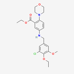 Ethyl 5-[(3-chloro-4-ethoxy-5-methoxybenzyl)amino]-2-(morpholin-4-yl)benzoate