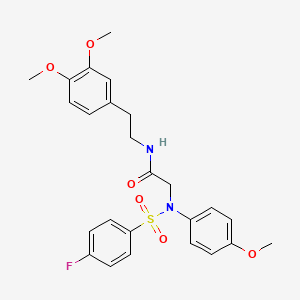 N-[2-(3,4-dimethoxyphenyl)ethyl]-N~2~-[(4-fluorophenyl)sulfonyl]-N~2~-(4-methoxyphenyl)glycinamide