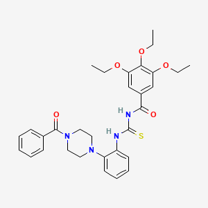 3,4,5-triethoxy-N-({2-[4-(phenylcarbonyl)piperazin-1-yl]phenyl}carbamothioyl)benzamide