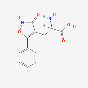 molecular formula C12H12N2O4 B1249111 2-Amino-3-(3-hydroxy-5-phenyl-isoxazol-4-yl)-propionic acid 