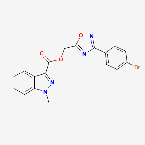 [3-(4-bromophenyl)-1,2,4-oxadiazol-5-yl]methyl 1-methyl-1H-indazole-3-carboxylate