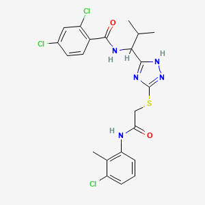 2,4-dichloro-N-{1-[5-({2-[(3-chloro-2-methylphenyl)amino]-2-oxoethyl}sulfanyl)-4H-1,2,4-triazol-3-yl]-2-methylpropyl}benzamide