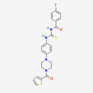 4-fluoro-N-({4-[4-(thiophen-2-ylcarbonyl)piperazin-1-yl]phenyl}carbamothioyl)benzamide