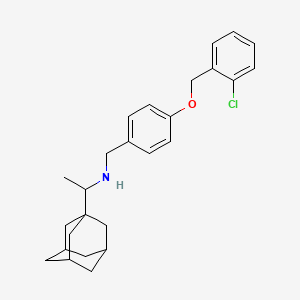 [1-(Adamantan-1-YL)ethyl]({4-[(2-chlorophenyl)methoxy]phenyl}methyl)amine