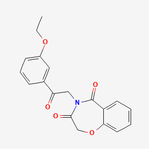 molecular formula C19H17NO5 B12491161 4-[2-(3-ethoxyphenyl)-2-oxoethyl]-1,4-benzoxazepine-3,5(2H,4H)-dione 