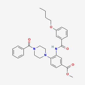 Methyl 3-{[(3-butoxyphenyl)carbonyl]amino}-4-[4-(phenylcarbonyl)piperazin-1-yl]benzoate