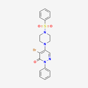 4-bromo-2-phenyl-5-[4-(phenylsulfonyl)piperazin-1-yl]pyridazin-3(2H)-one