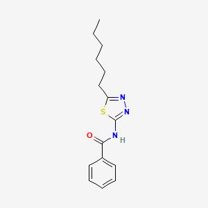 N-(5-hexyl-1,3,4-thiadiazol-2-yl)benzamide