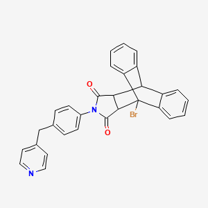 1-Bromo-17-[4-(pyridin-4-ylmethyl)phenyl]-17-azapentacyclo[6.6.5.0~2,7~.0~9,14~.0~15,19~]nonadeca-2,4,6,9,11,13-hexaene-16,18-dione (non-preferred name)