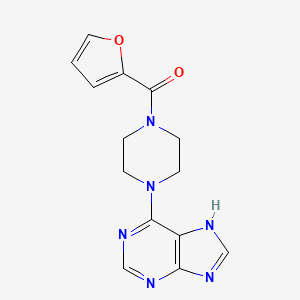 molecular formula C14H14N6O2 B12491209 furan-2-yl[4-(7H-purin-6-yl)piperazin-1-yl]methanone 