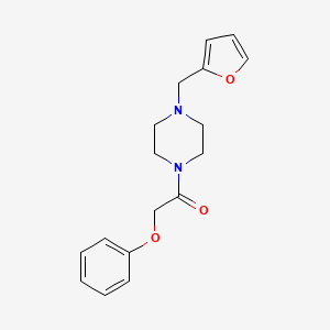 molecular formula C17H20N2O3 B12491233 1-[4-(Furan-2-ylmethyl)piperazin-1-yl]-2-phenoxyethanone 