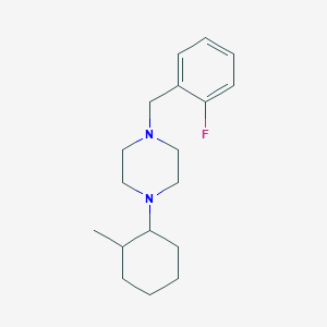 molecular formula C18H27FN2 B12491249 Piperazine, 1-(2-fluorobenzyl)-4-(2-methylcyclohexyl)- 