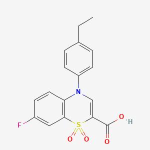 4-(4-ethylphenyl)-7-fluoro-1,1-dioxo-1λ6,4-benzothiazine-2-carboxylic acid