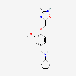 N-{3-methoxy-4-[(3-methyl-4,5-dihydro-1,2,4-oxadiazol-5-yl)methoxy]benzyl}cyclopentanamine