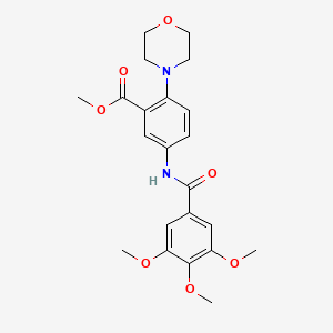 molecular formula C22H26N2O7 B12491272 Methyl 2-(morpholin-4-yl)-5-{[(3,4,5-trimethoxyphenyl)carbonyl]amino}benzoate 