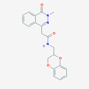 N-(2,3-dihydro-1,4-benzodioxin-2-ylmethyl)-2-(3-methyl-4-oxo-3,4-dihydrophthalazin-1-yl)acetamide