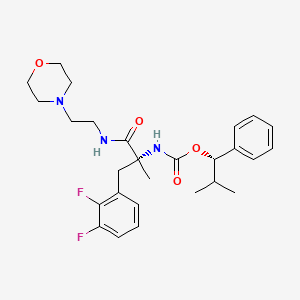 [(1S)-2-methyl-1-phenylpropyl] N-[(2R)-3-(2,3-difluorophenyl)-2-methyl-1-(2-morpholin-4-ylethylamino)-1-oxopropan-2-yl]carbamate
