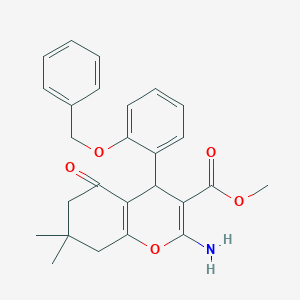 methyl 2-amino-4-[2-(benzyloxy)phenyl]-7,7-dimethyl-5-oxo-5,6,7,8-tetrahydro-4H-chromene-3-carboxylate