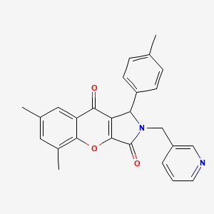 5,7-Dimethyl-1-(4-methylphenyl)-2-(pyridin-3-ylmethyl)-1,2-dihydrochromeno[2,3-c]pyrrole-3,9-dione