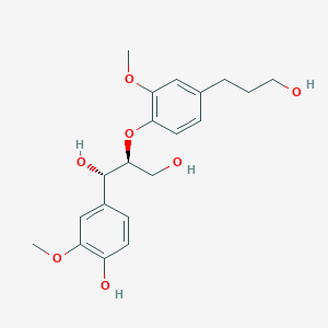 molecular formula C20H26O7 B1249136 (7S,8S)-4,7,9,9'-Tetrahydroxy-3,3'-dimethoxy-8-O-4'-neolignan 