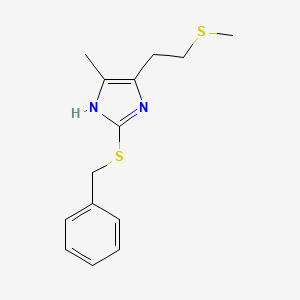 2-(benzylsulfanyl)-4-methyl-5-[2-(methylsulfanyl)ethyl]-1H-imidazole