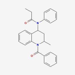 N-(1-benzoyl-2-methyl-3,4-dihydro-2H-quinolin-4-yl)-N-phenylpropanamide