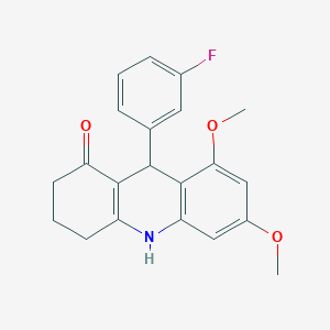 9-(3-fluorophenyl)-6,8-dimethoxy-3,4,9,10-tetrahydroacridin-1(2H)-one