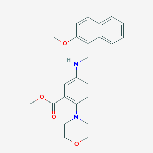 Methyl 5-{[(2-methoxynaphthalen-1-yl)methyl]amino}-2-(morpholin-4-yl)benzoate