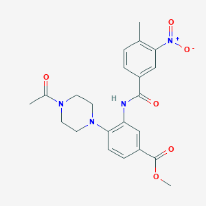 Methyl 4-(4-acetylpiperazin-1-yl)-3-{[(4-methyl-3-nitrophenyl)carbonyl]amino}benzoate