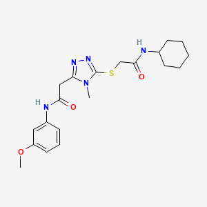 2-(5-{[2-(cyclohexylamino)-2-oxoethyl]sulfanyl}-4-methyl-4H-1,2,4-triazol-3-yl)-N-(3-methoxyphenyl)acetamide