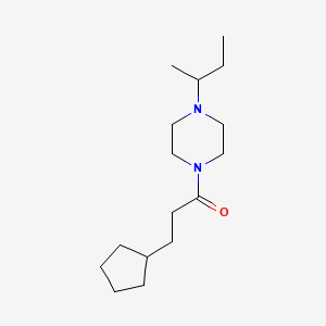 1-[4-(Butan-2-yl)piperazin-1-yl]-3-cyclopentylpropan-1-one