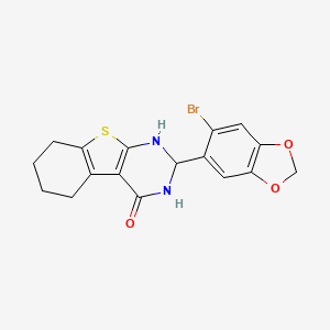 2-(6-bromo-1,3-benzodioxol-5-yl)-2,3,5,6,7,8-hexahydro[1]benzothieno[2,3-d]pyrimidin-4(1H)-one