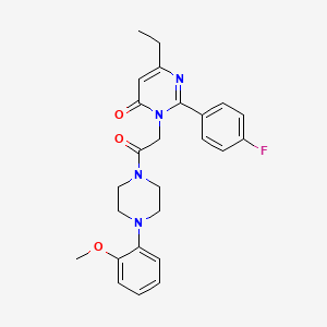 6-ethyl-2-(4-fluorophenyl)-3-{2-[4-(2-methoxyphenyl)piperazin-1-yl]-2-oxoethyl}pyrimidin-4(3H)-one