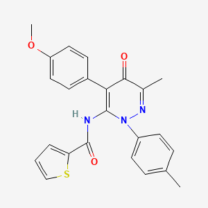 N-[4-(4-methoxyphenyl)-6-methyl-2-(4-methylphenyl)-5-oxopyridazin-3-yl]thiophene-2-carboxamide