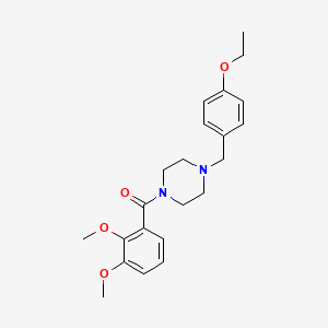 molecular formula C22H28N2O4 B12491468 (2,3-Dimethoxyphenyl)[4-(4-ethoxybenzyl)piperazin-1-yl]methanone 