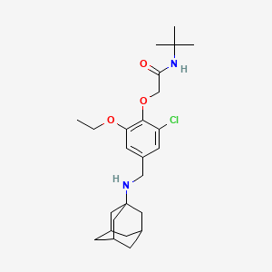 molecular formula C25H37ClN2O3 B12491481 2-{4-[(Adamantan-1-ylamino)methyl]-2-chloro-6-ethoxyphenoxy}-N-tert-butylacetamide 