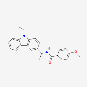 N-[1-(9-ethylcarbazol-3-yl)ethyl]-4-methoxybenzamide