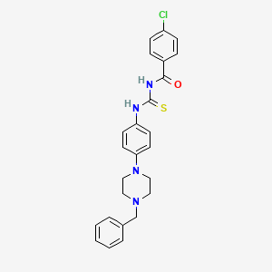 N-{[4-(4-benzylpiperazin-1-yl)phenyl]carbamothioyl}-4-chlorobenzamide