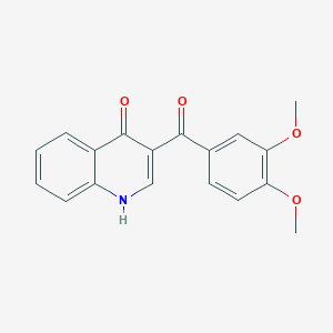 molecular formula C18H15NO4 B12491489 3-[(3,4-dimethoxyphenyl)carbonyl]quinolin-4(1H)-one 