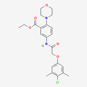 Ethyl 5-{[(4-chloro-3,5-dimethylphenoxy)acetyl]amino}-2-(morpholin-4-yl)benzoate