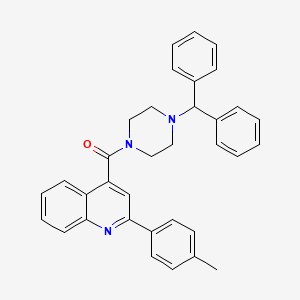 [4-(Diphenylmethyl)piperazin-1-yl][2-(4-methylphenyl)quinolin-4-yl]methanone