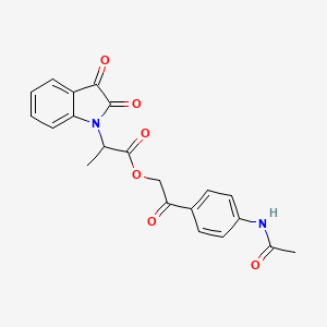 2-[4-(acetylamino)phenyl]-2-oxoethyl 2-(2,3-dioxo-2,3-dihydro-1H-indol-1-yl)propanoate