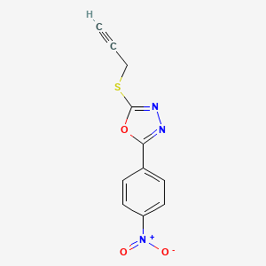 2-(4-Nitrophenyl)-5-(prop-2-yn-1-ylsulfanyl)-1,3,4-oxadiazole