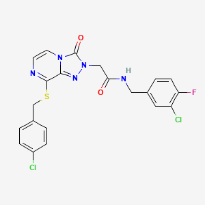 2-{8-[(4-chlorobenzyl)sulfanyl]-3-oxo[1,2,4]triazolo[4,3-a]pyrazin-2(3H)-yl}-N-(3-chloro-4-fluorobenzyl)acetamide