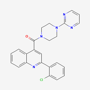 molecular formula C24H20ClN5O B12491548 [2-(2-Chlorophenyl)quinolin-4-yl][4-(pyrimidin-2-yl)piperazin-1-yl]methanone 