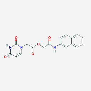 molecular formula C18H15N3O5 B12491578 2-(naphthalen-2-ylamino)-2-oxoethyl (2,4-dioxo-3,4-dihydropyrimidin-1(2H)-yl)acetate 