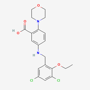 5-[(3,5-Dichloro-2-ethoxybenzyl)amino]-2-(morpholin-4-yl)benzoic acid