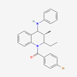 (4-bromophenyl)[(3S)-2-ethyl-3-methyl-4-(phenylamino)-3,4-dihydroquinolin-1(2H)-yl]methanone