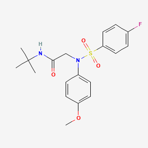 N-tert-butyl-2-[N-(4-methoxyphenyl)-4-fluorobenzenesulfonamido]acetamide